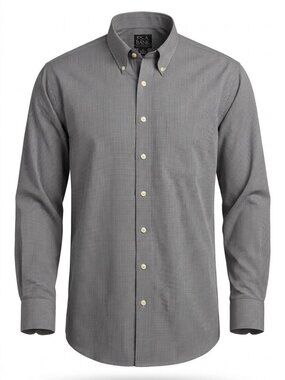 Cotton dress shirt, Jos. A. Bank Executive Collection, black and cream gingham c